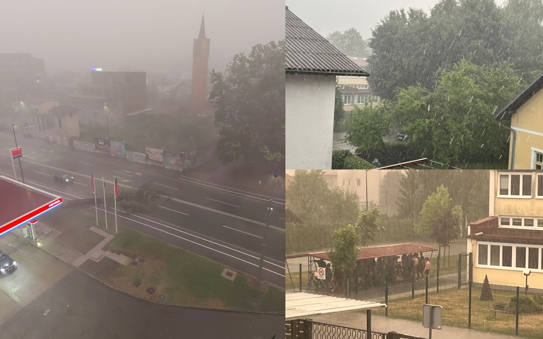 Foto In Video Huda Ura V Ljubljani Ponekod Celo To A Na Dunajski