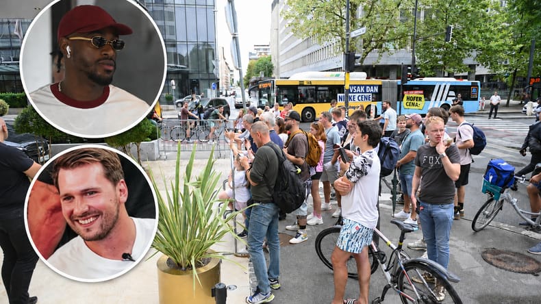 FOTO: Pred ljubljanskim hotelom navijači čakajo Lakerse, pripravljeni tudi črni mercedesi