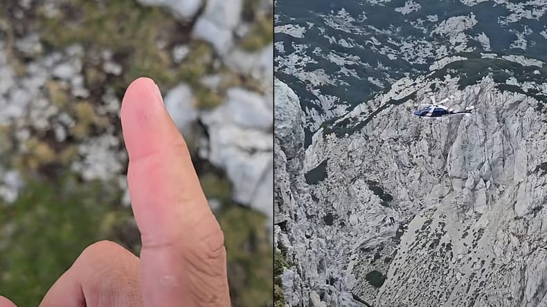 VIDEO: Pohodnika ugriznila kača, dramatično reševanje s helikopterjem je posnel kar sam