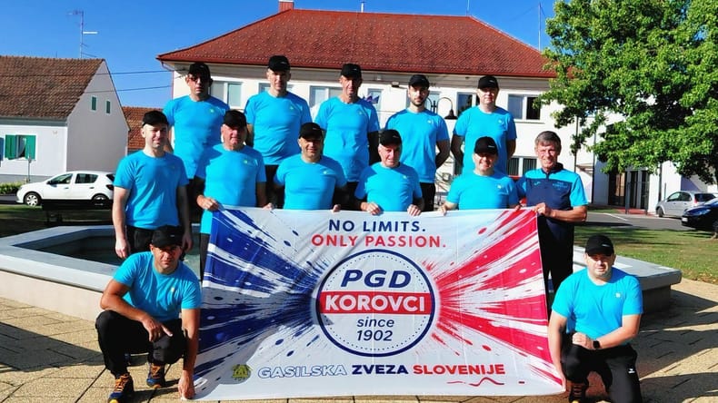 Slovenski gasilci odpotovali na olimpijado, med njimi tudi ekipa z Goričkega