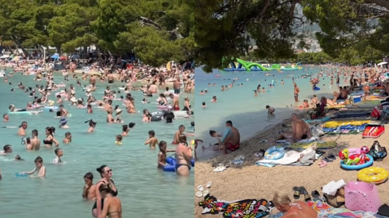 Takšna gneča je turiste pričakala v Makarski: »Tja ne bi šel niti zastonj«