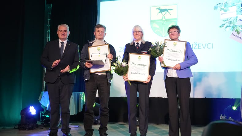 FOTO in VIDEO: Ob občinskem prazniku občine Križevci podelili priznanja, to so nagrajenci