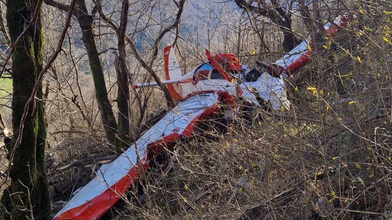 Na Hrvaškem strmoglavilo manjše letalo, pilot nesreče ni preživel