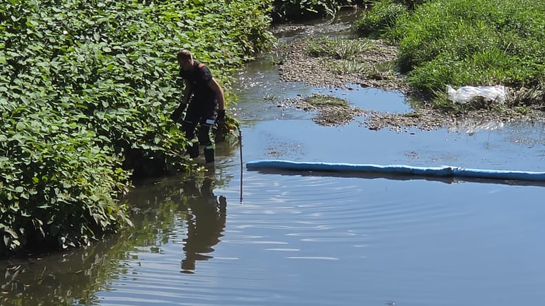 Po onesnaženju Ledave brez pogina rib, sestava snovi še ni znana