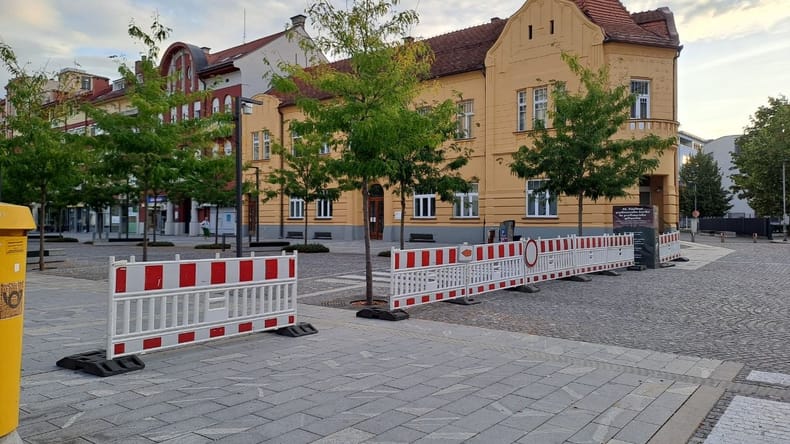 FOTO: Del Slovenske ulice v Murski Soboti že zaprt