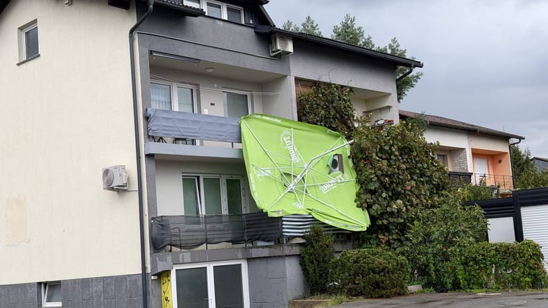 FOTO in VIDEO: V Murski Soboti padala sodra, napovedi vremenoslovcev so se uresničile