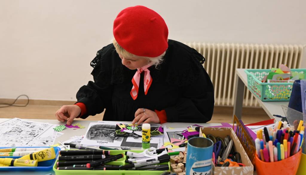 FOTO in VIDEO: V Murski Soboti ustvarjalno popoldne stripov, kolažev in filmske klasike
