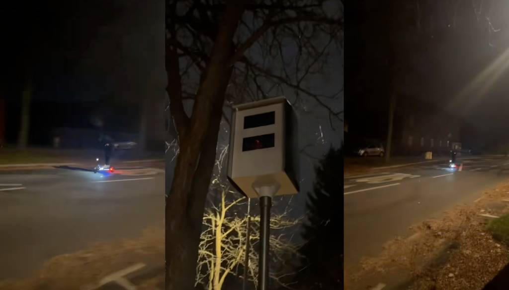 VIDEO: Samo v Mariboru: Radar ujel električni skiro