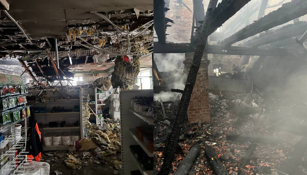 FOTO: Tako je videti notranjost uničene trgovine Sloga, škoda po prvih ocenah polmilijonska