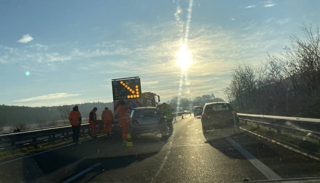 FOTO: Na pomurski avtocesti prišlo do prometne nesreče