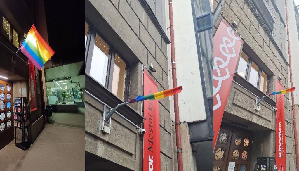 Druga noč, drugi napad: Na Kinodvoru znova brutalno uničili mavrično zastavo