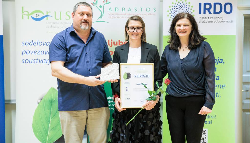 Lumar že tretjič prejel nagrado HORUS za strateško družbeno odgovornost