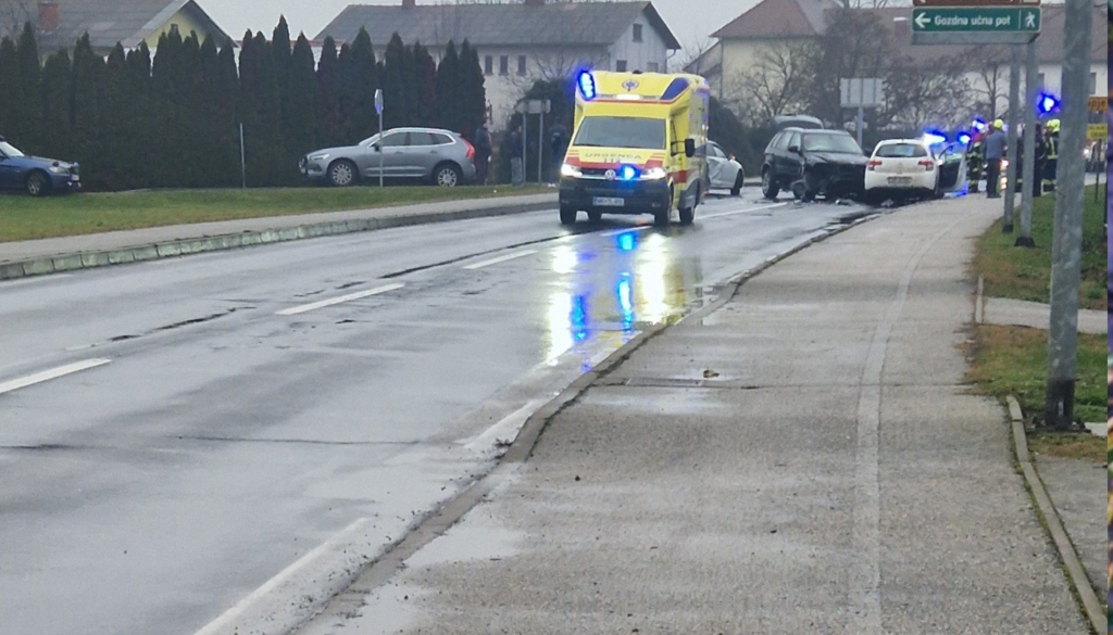 Prometna nesreča v Prlekiji, cesta zaprta