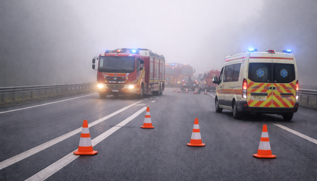 Pozor! Huda prometna nesreča na Gorenjskem zaprla hitro cesto proti Tržiču