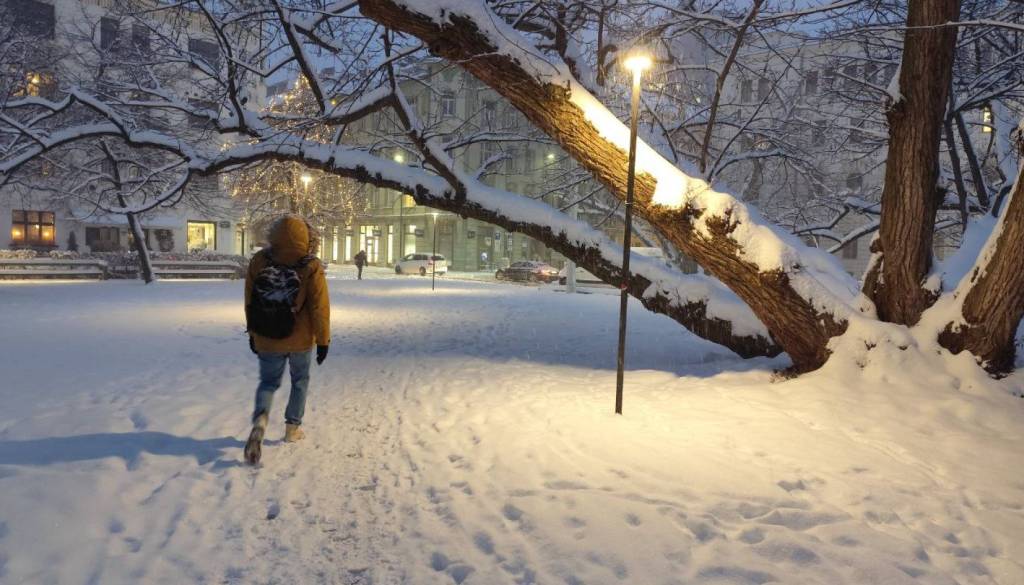 Do jutra še obilno sneženje, ponekod bo zapadlo še do 20 centimetrov snega