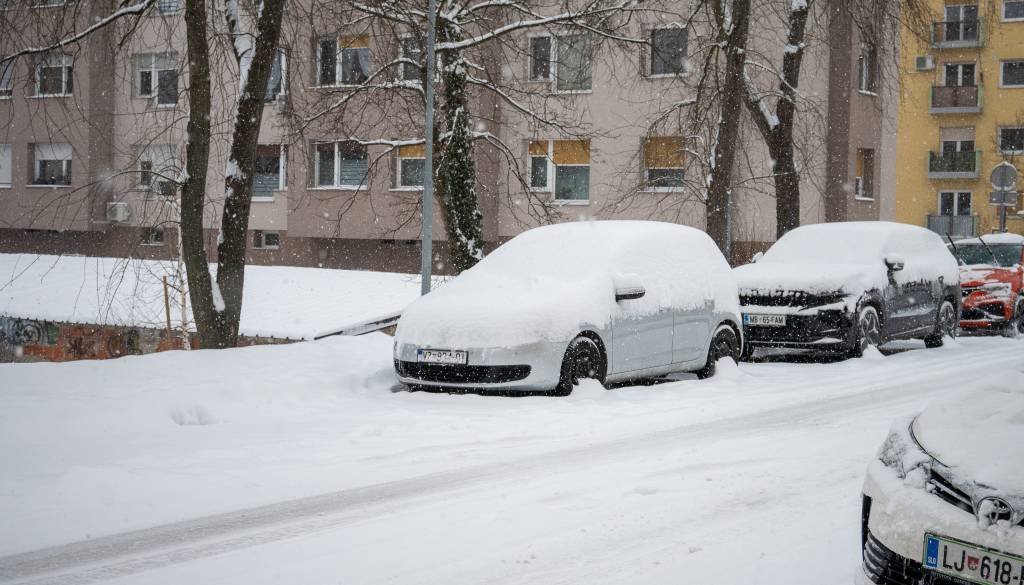 Debela snežna odeja tudi na Ptuju. Kje je zapadlo največ in kje najmanj?