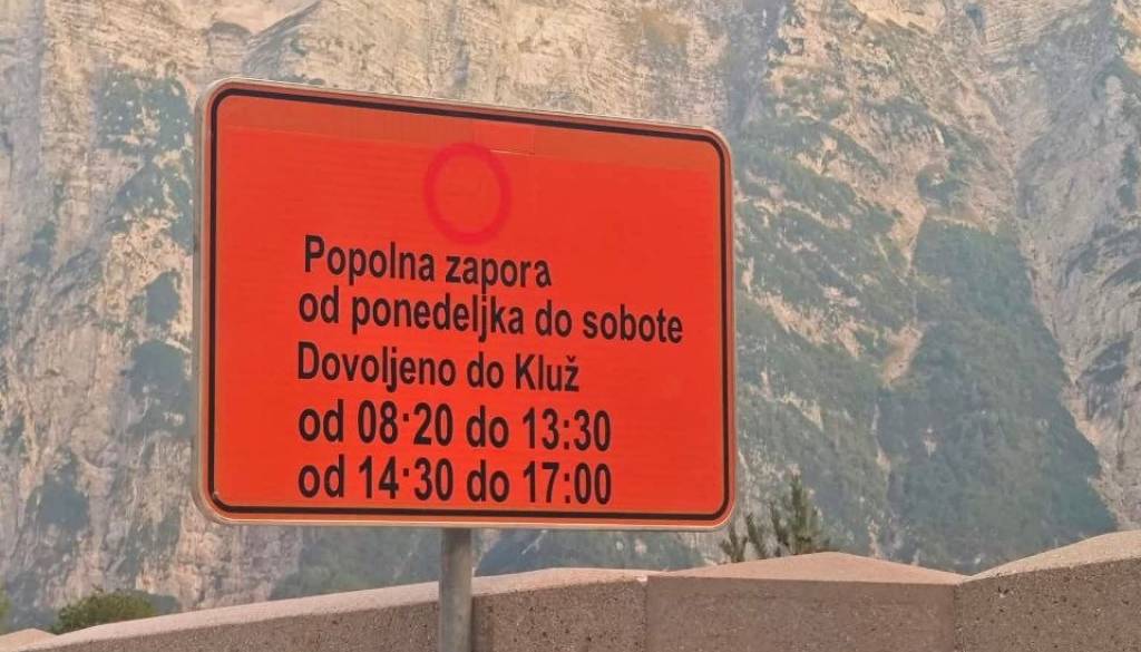 Sprememba zapore pri Klužah? Zanacije skalnih brežin poseben prometni režim