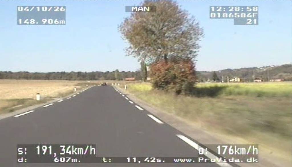 Neverjetno! V okolici Maribora divjal s kar 191 kilometri na uro