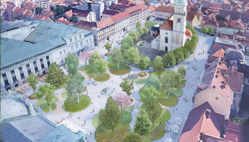 FOTO: Tako bo po prenovi izgledal Slomškov trg v Mariboru