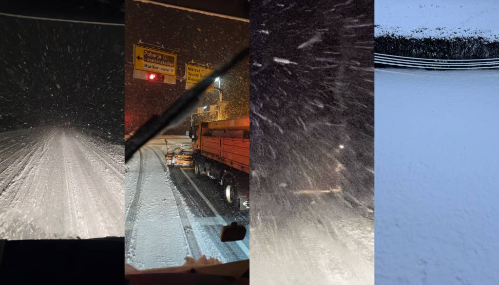 FOTO in VIDEO: Zima pokazala zobe, kaos na cestah, prekinjene so dobave elektrike in vode