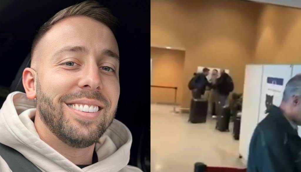 VIDEO: Ob prihodu iz Dubaja prijeli vplivneža, njegova partnerka snemala aretacijo