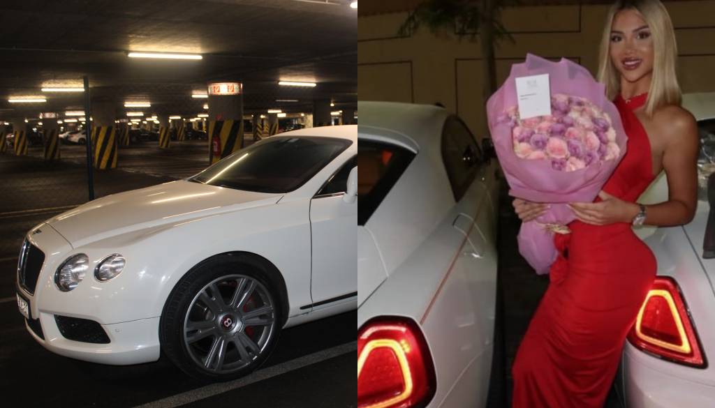 Bentley, ki ji ga je podaril partner, končal na carini, vplivnica Lara Koprivnikar zanika vpletenost v krajo