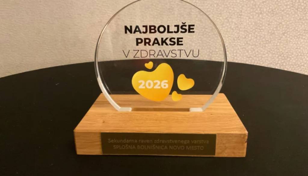 Novomeški bolnišnici nagrada za najboljše prakse