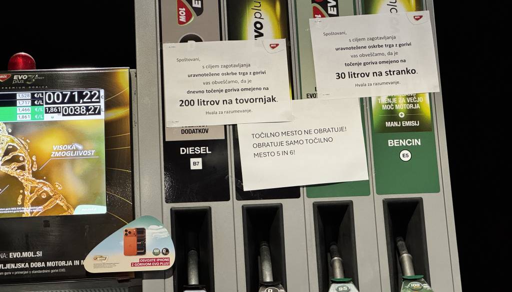 FOTO: Črpalke tudi v Pomurju omejile točenje goriva
