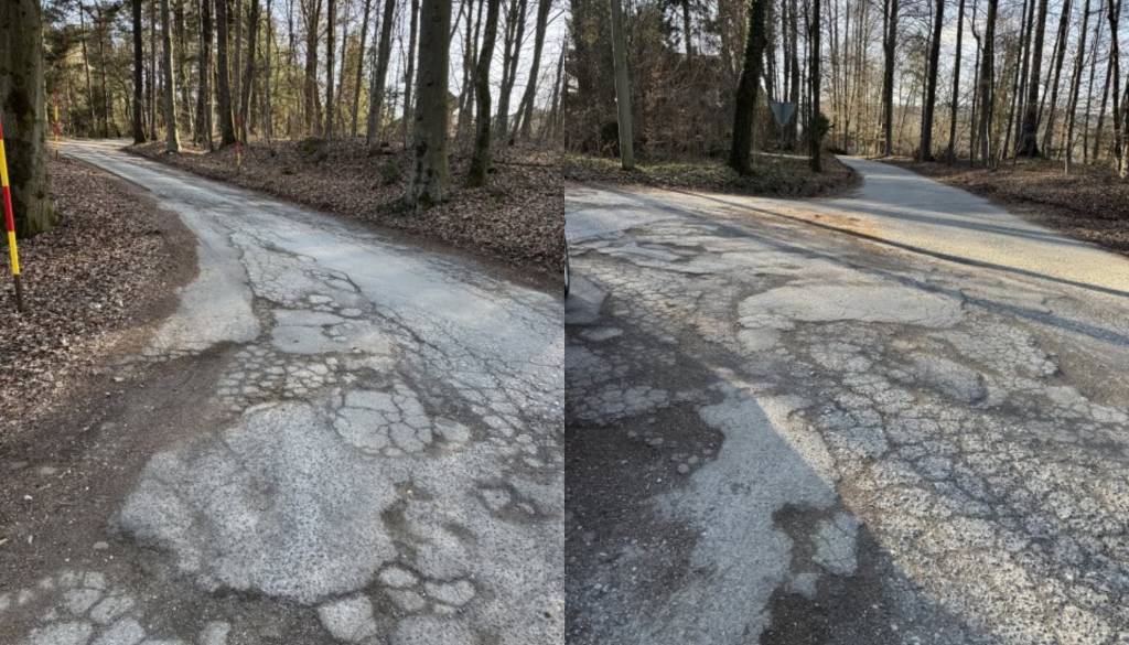 Ta ljubljanska cesta polna lukenj, prebivalci opozarjajo na nevarnost