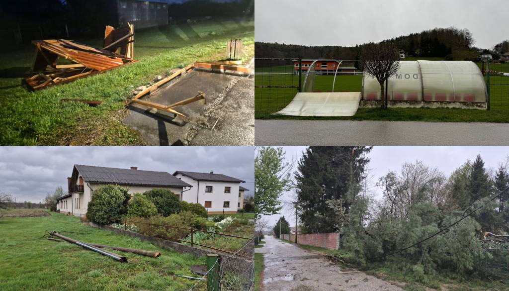 FOTO in VIDEO: Pomurski župani o stanju na terenu: V več krajih brez elektrike, porušena avtobusna postaja, ponekod zagotovili agregate