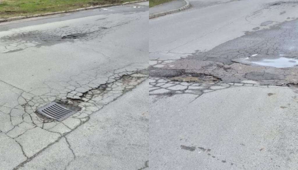Udarne jame v Trnovem, čakajo na boljše vremenske pogoje