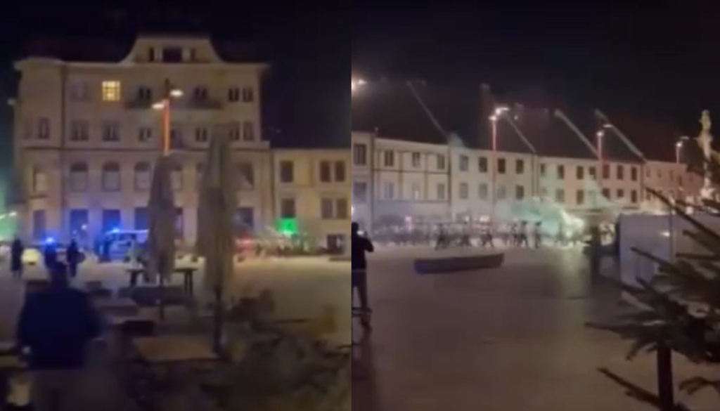 VIDEO: Napet večer v centru Maribora, policija preprečila srečanje navijaških skupin