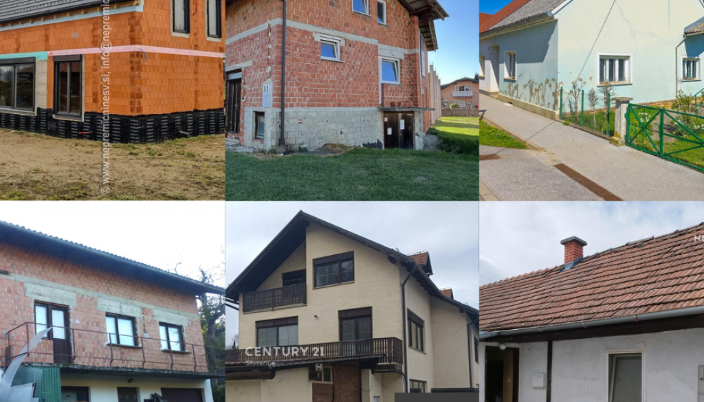 To so hiše, ki se v zadnjem tednu na novo prodajajao v Pomurju
