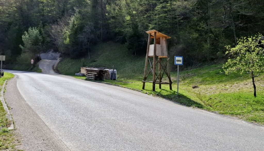 Lovska preža ob cesti?! Splet pa jo je razglasil za novo avtobusno postajo