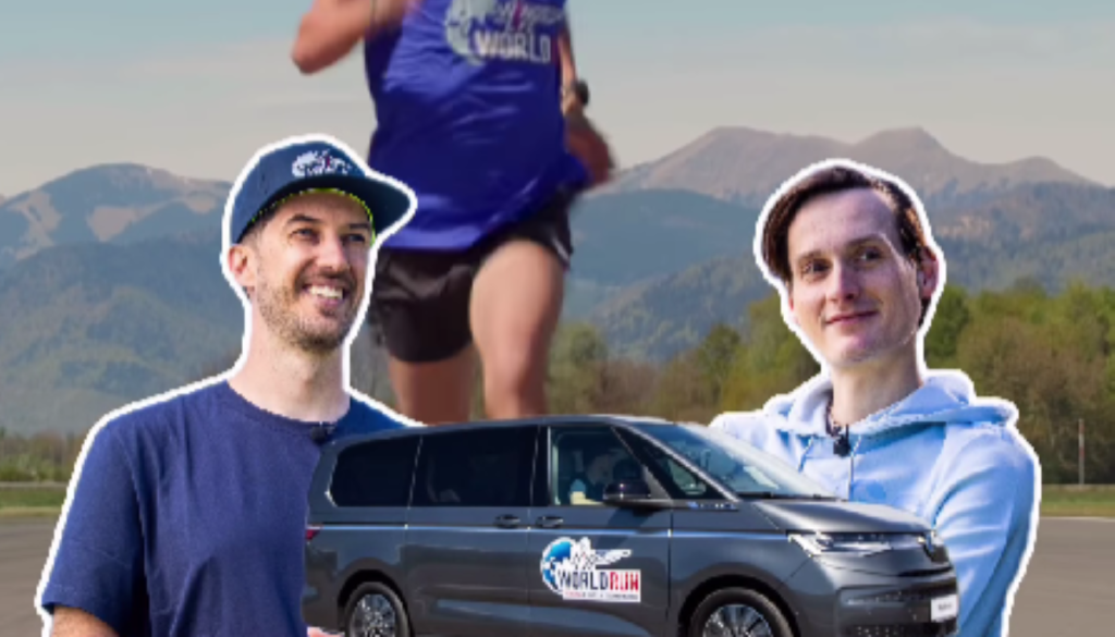 Domen Prevc za volanom 'lovilca' tekačev na Wings for Life v Ljubljani