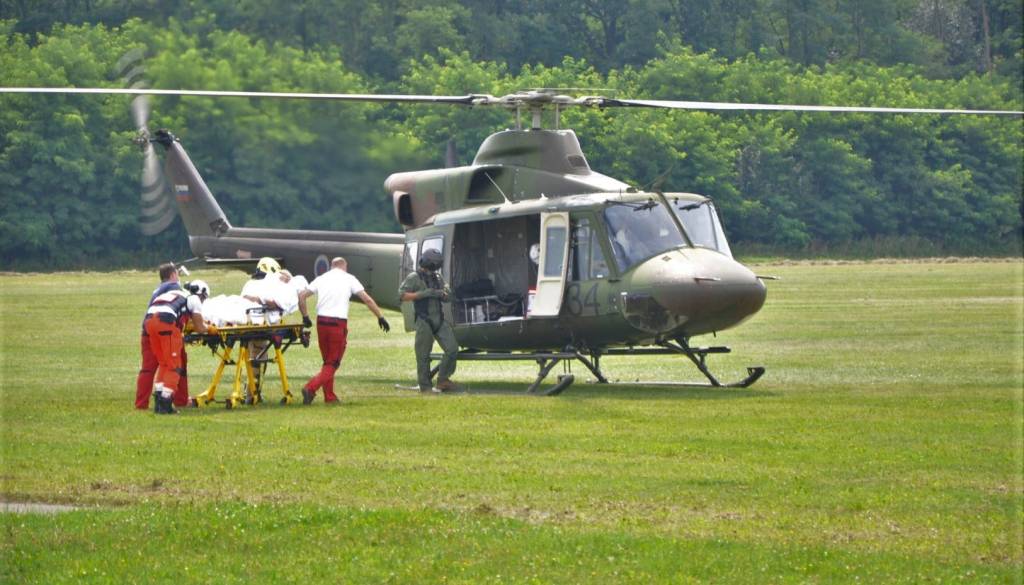 V Prlekiji posredoval helikopter