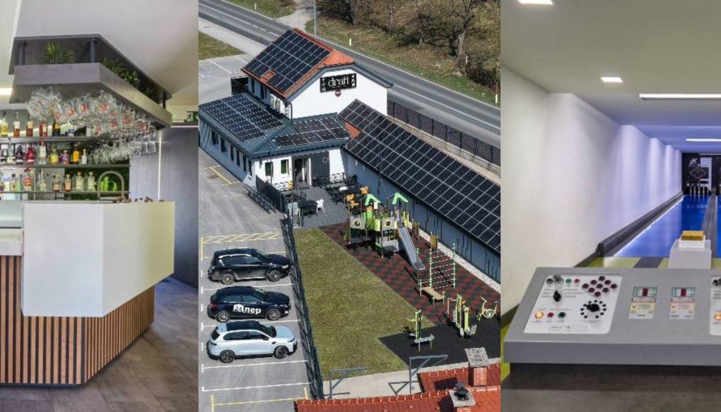 Naprodaj nenavaden kompleks ob Dravi: Kavarna, kegljišče, športni park in apartma v enem