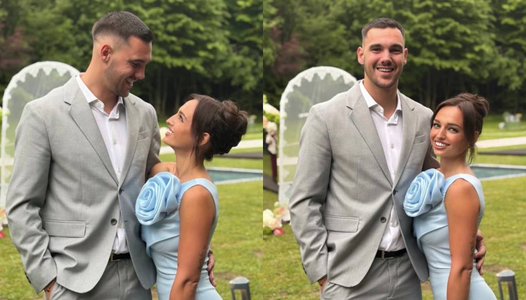 FOTO: Kaja Casar in Karlo Godec sta na poroki pritegnila številne poglede