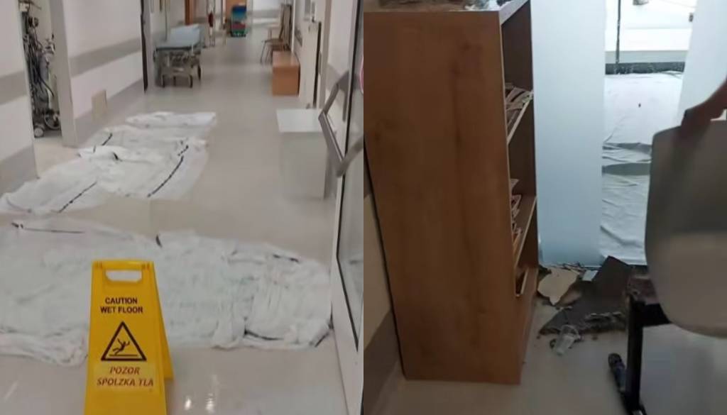 Neurje ni prizaneslo bolnišnicam: Voda zalila prostore ptujske urgence, težave tudi v UKC Maribor