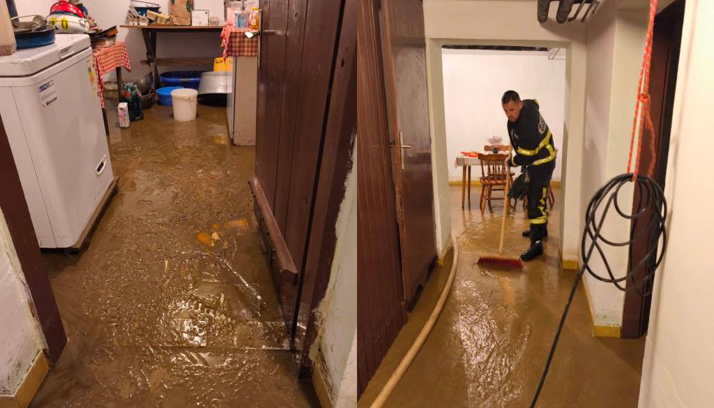 FOTO: Voda zalila stanovanjsko hišo v Prlekiji