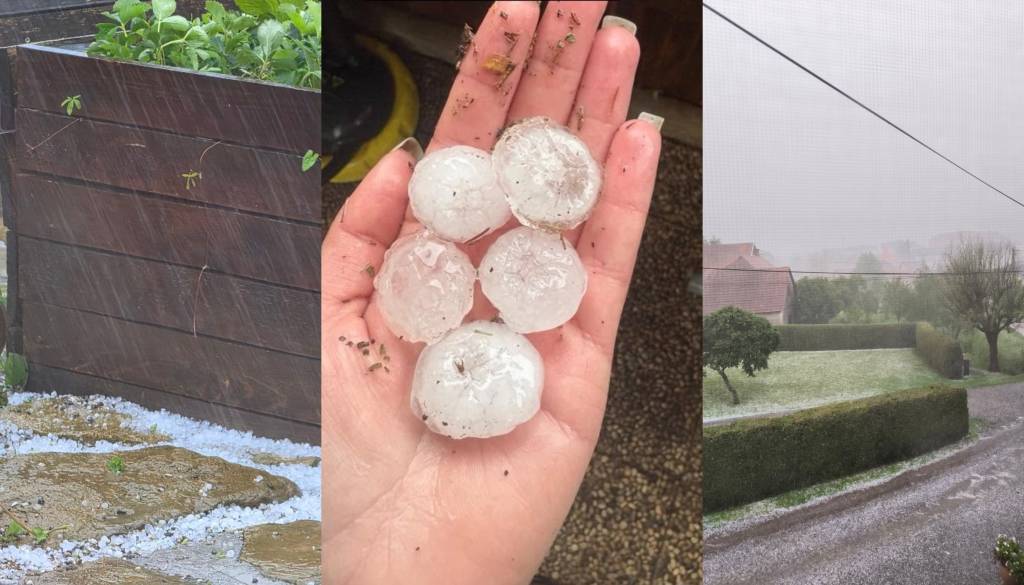 FOTO: Toča že klestila po Štajerskem neurja se krepijo