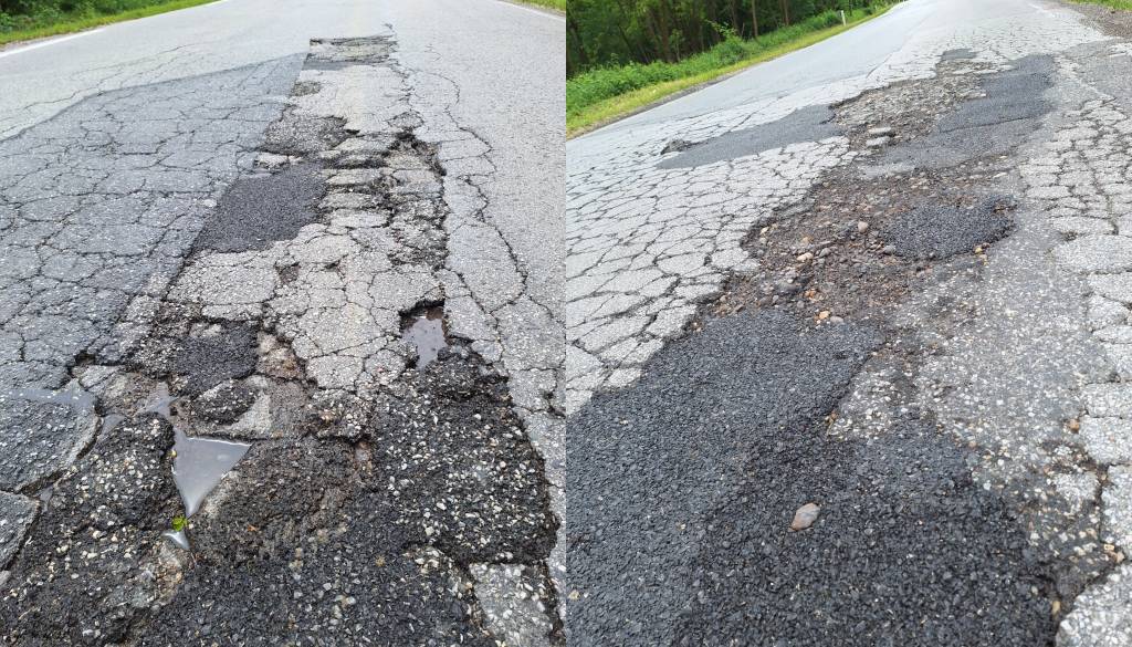 FOTO: »Ali je to obljubljena tretja faza?« Bralka razočarana nad stanjem Noršinske ceste