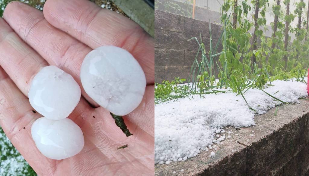 FOTO in VIDEO: Ponekod klestila toča, v Ljubljani preglavice povzročal veter