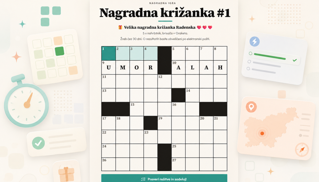 Sobotainfo Igre prinašajo veliko nagradno križanko! Preverite svoje znanje in se potegujte za nagrade