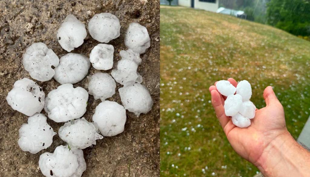 FOTO in VIDEO: Vremenoslovci so imeli prav, nevihte prinesle tudi točo