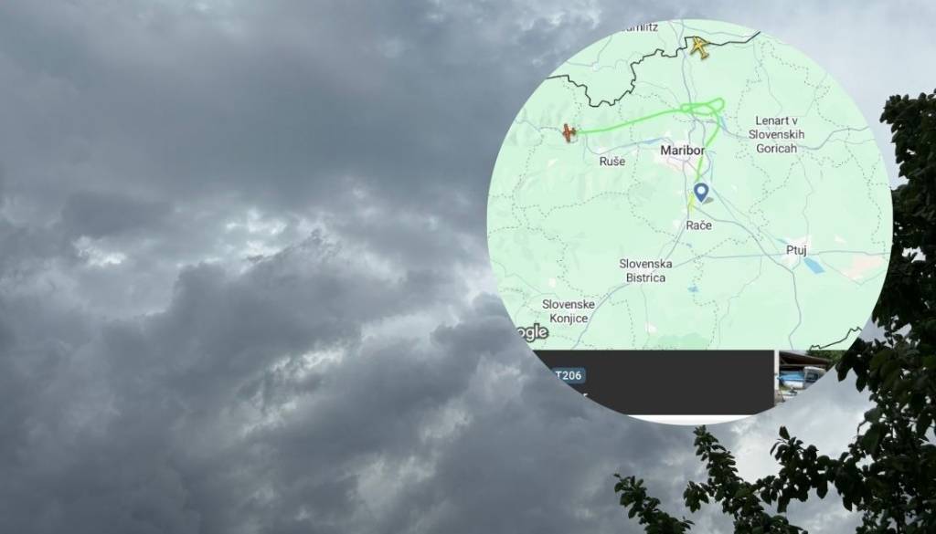 Nad Mariborom v zraku protitočno letalo