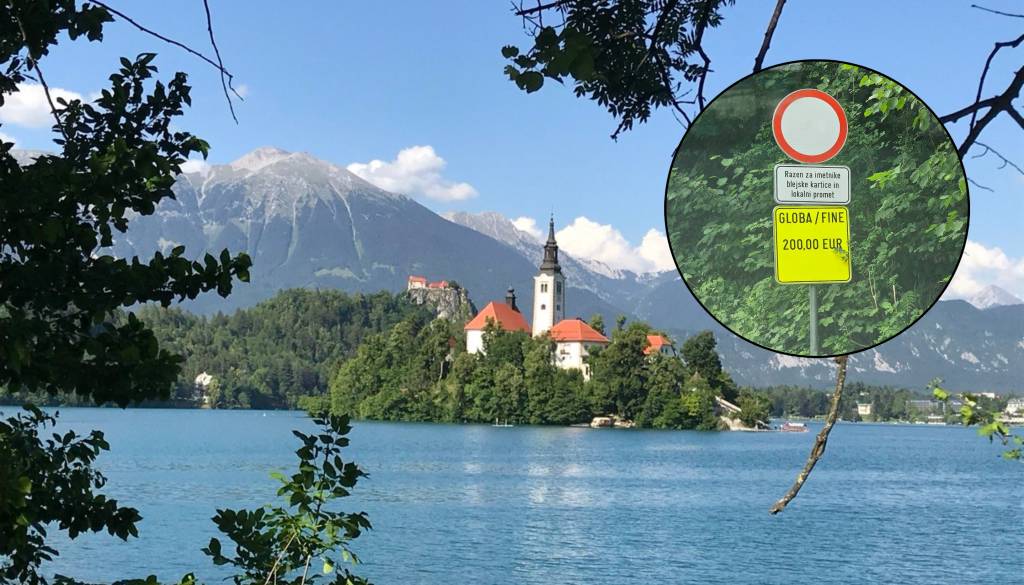 Prometni znak na Bledu razburja: Voznikom grozi 200 evrov kazni