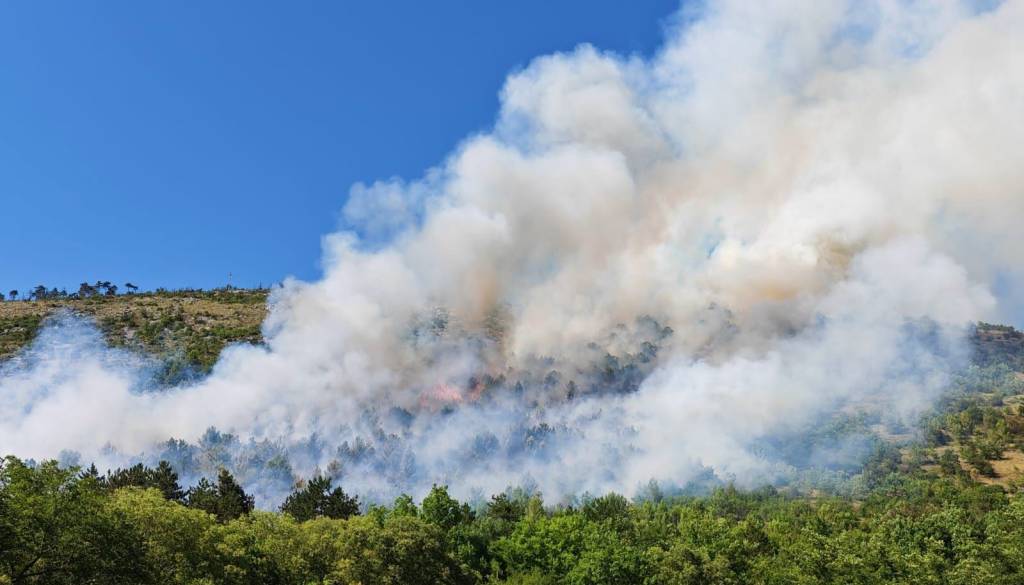 Na Krasu zagorelo, pri gašenju sodeluje okoli sto gasilcev