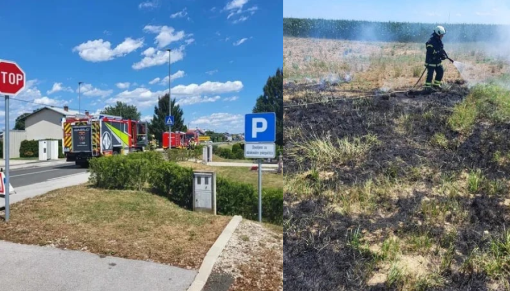 FOTO in VIDEO: V bližini Murske Sobote je zagorelo