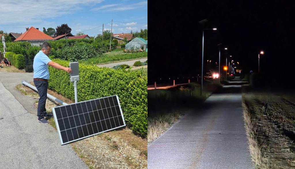 Ob kolesarski poti med Kapco in Gaberjem postavljajo solarno razsvetljavo